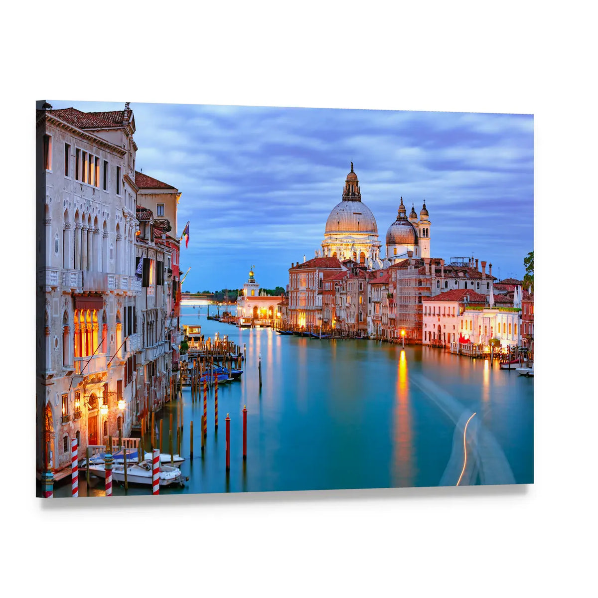 Venice Grand Canal with Santa Maria Della Salute Canvas Wall Art, single panel gallery wrapped canvas, angled product view