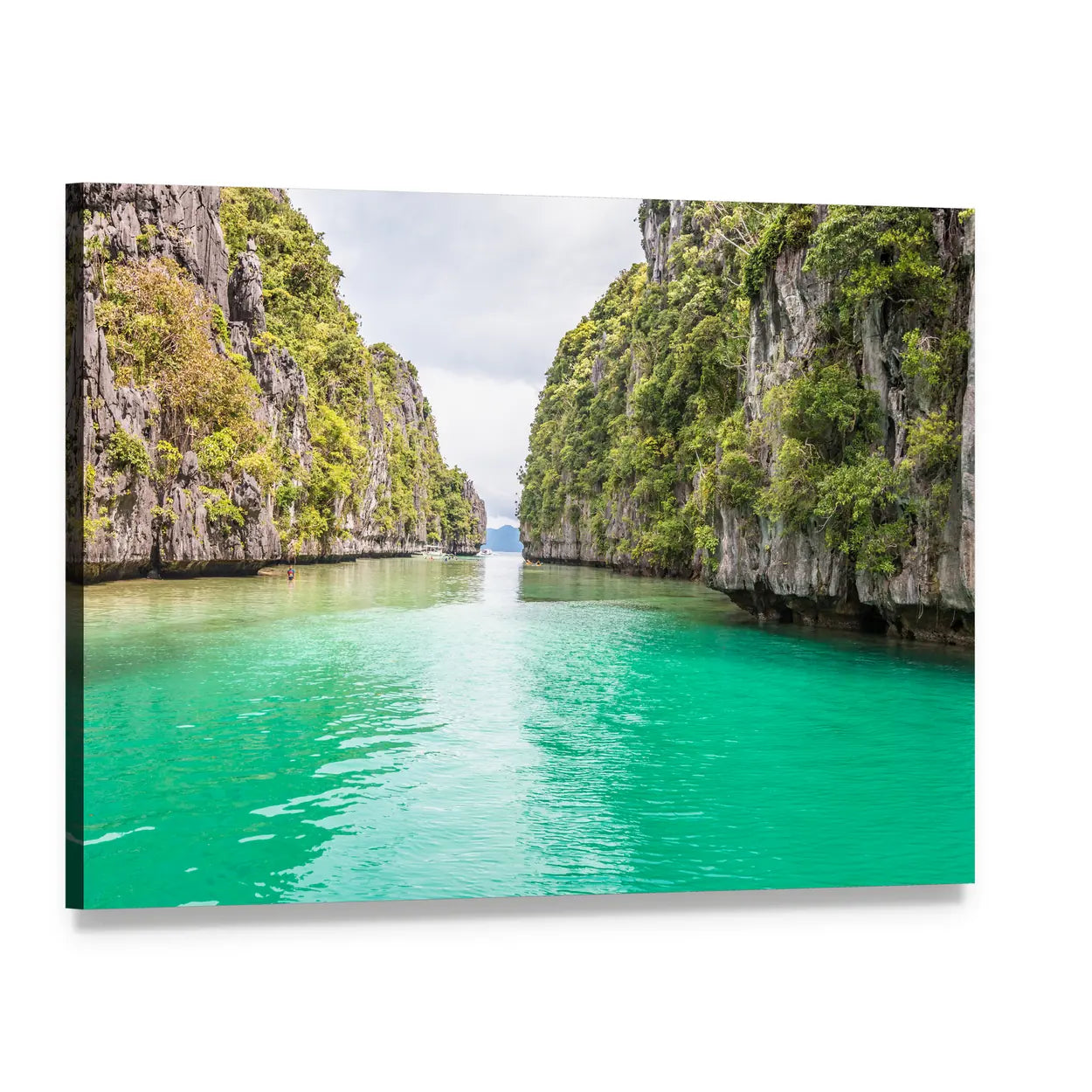 Big Lagoon, Philippines Canvas Wall Art, single panel gallery wrapped canvas, angled product view