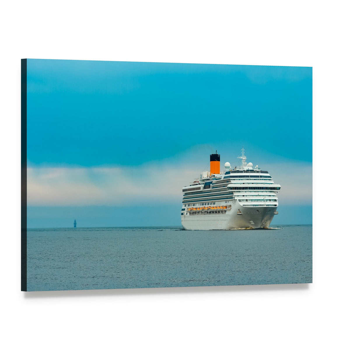 Royal Cruise Ship at Sea Canvas Wall Art, single panel gallery wrapped canvas, angled product view