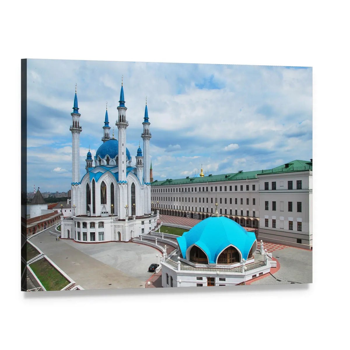 Kul Sharif Mosque at Kazan Kremlin Canvas Wall Art, single panel gallery wrapped canvas, angled product view