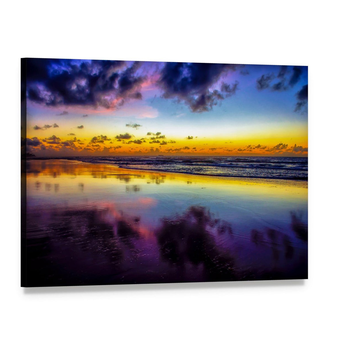 Purple Twilight at Porto De Galinhas Canvas Wall Art, single panel gallery wrapped canvas, angled product view