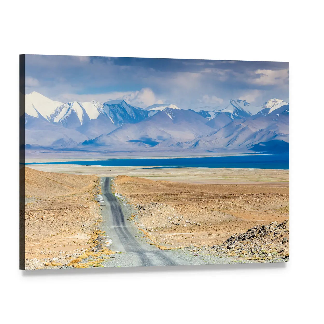 Karakul Lake In Pamir In Tajikistan Canvas Wall Art, single panel gallery wrapped canvas, angled product view