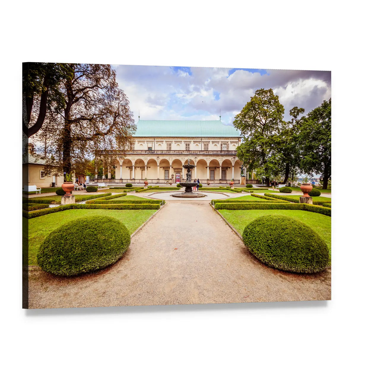 Palace of Queen Anne, Czechia Canvas Wall Art, single panel gallery wrapped canvas, angled product view