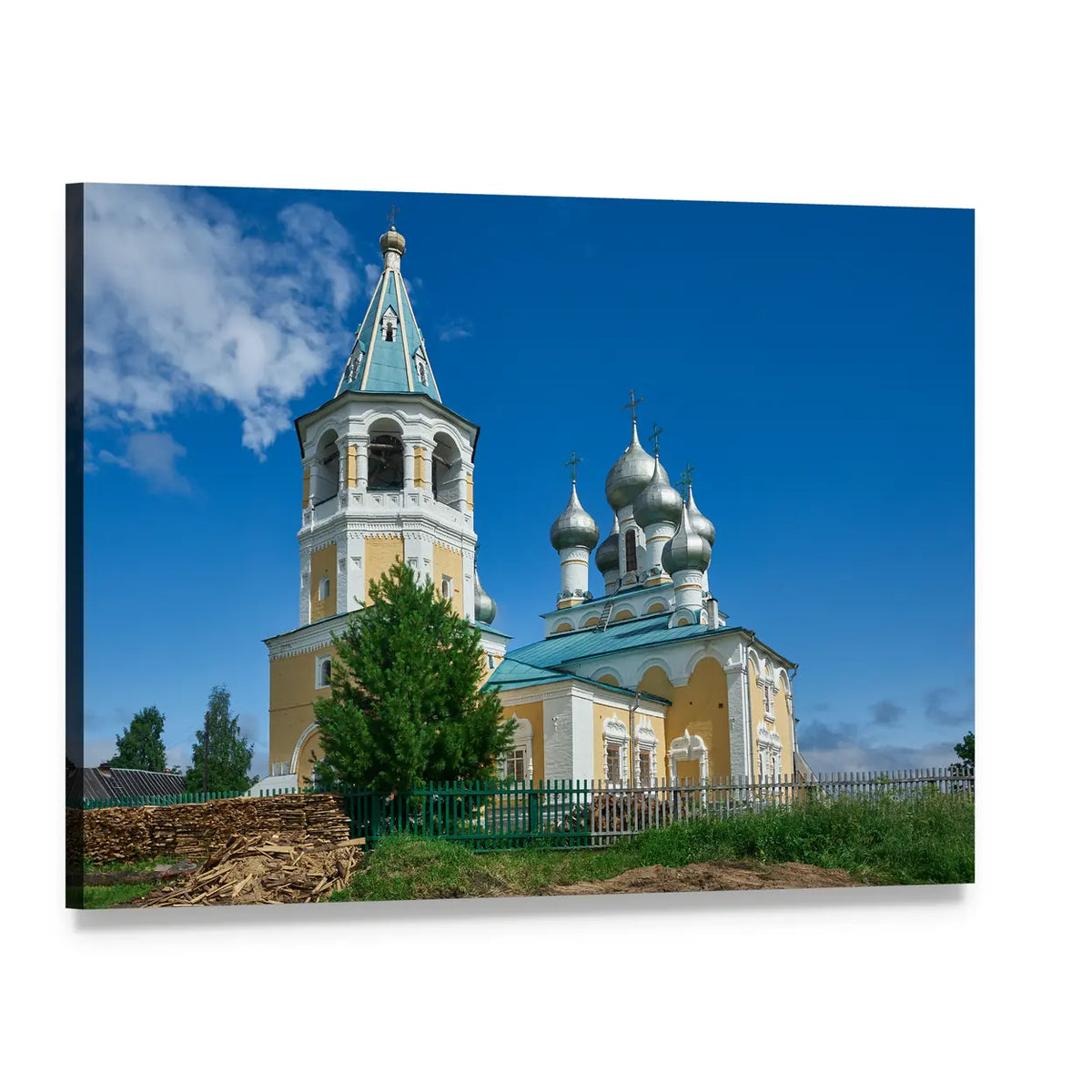 Resurrection of Christ Church Canvas Wall Art, single panel gallery wrapped canvas, angled product view