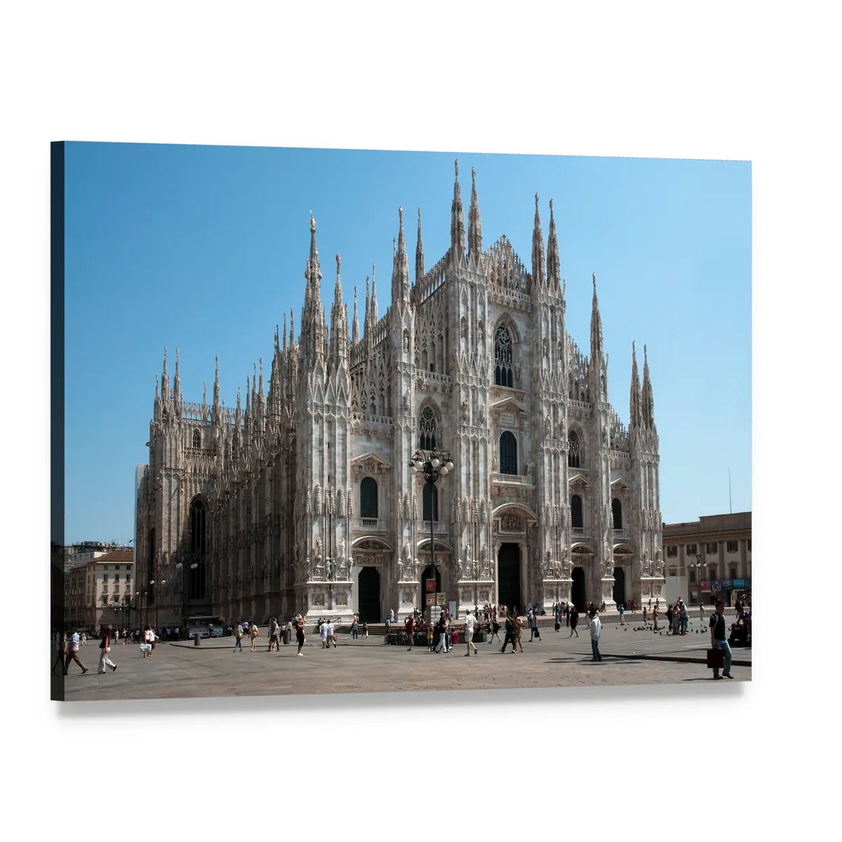 Milan Cathedral (duomo Di Milano) Canvas Wall Art, single panel gallery wrapped canvas, angled product view