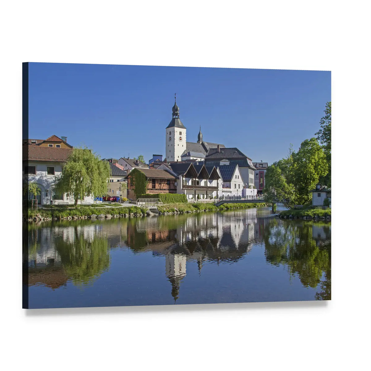 County Town of Regen Canvas Wall Art, single panel gallery wrapped canvas, angled product view