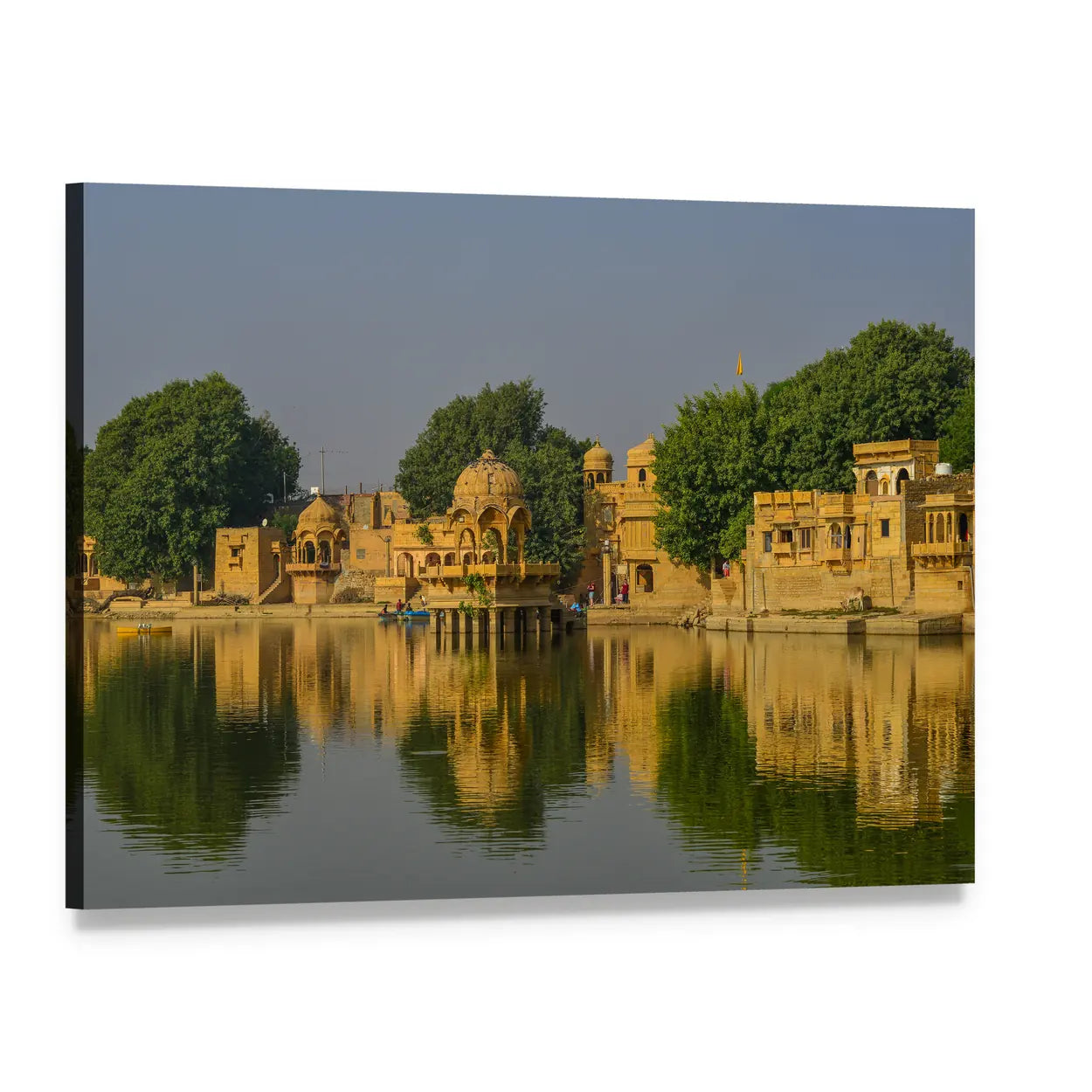 Hindu Temples in Jaisalmer Canvas Wall Art, single panel gallery wrapped canvas, angled product view