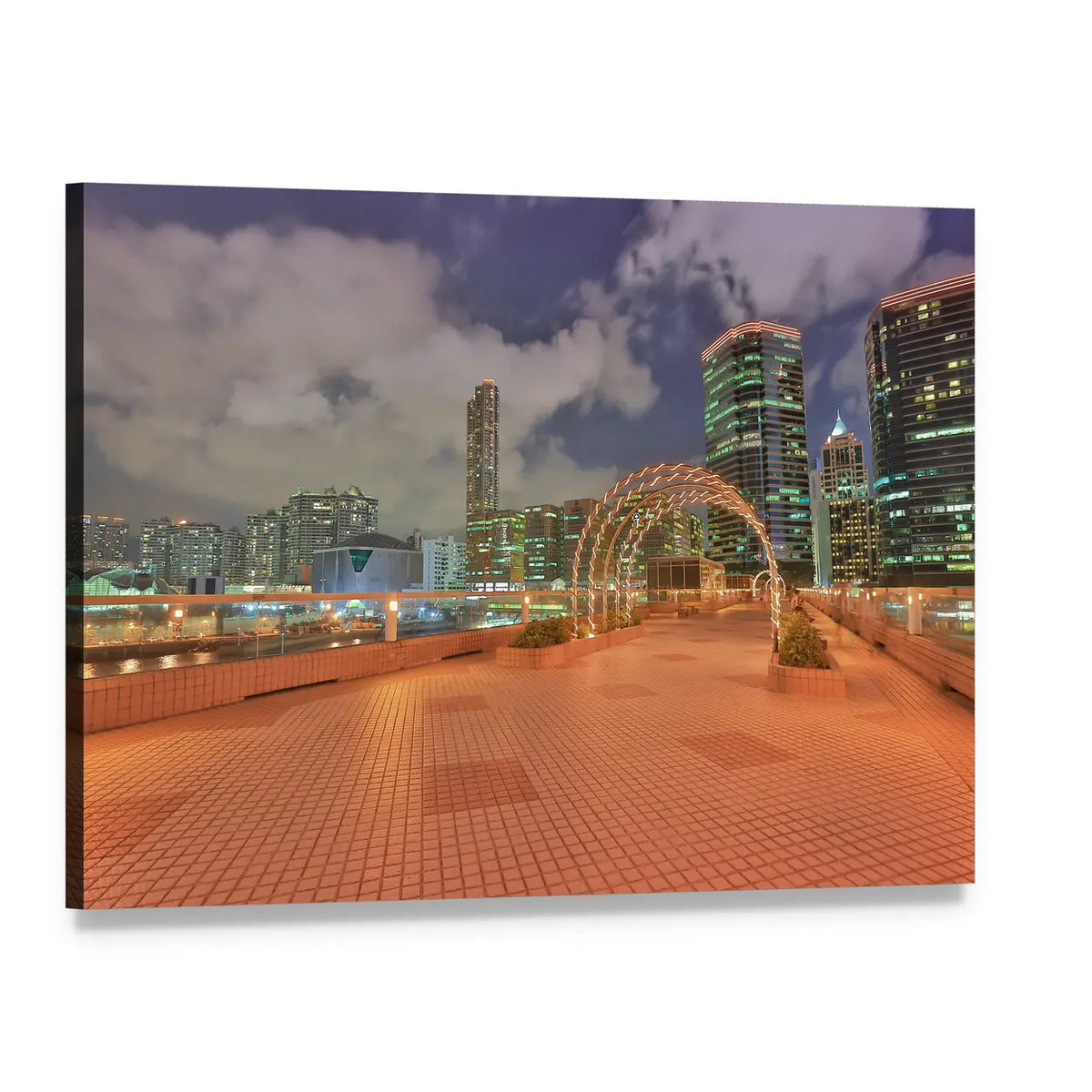 Roof Garden at China Ferry Terminal Canvas Wall Art, single panel gallery wrapped canvas, angled product view