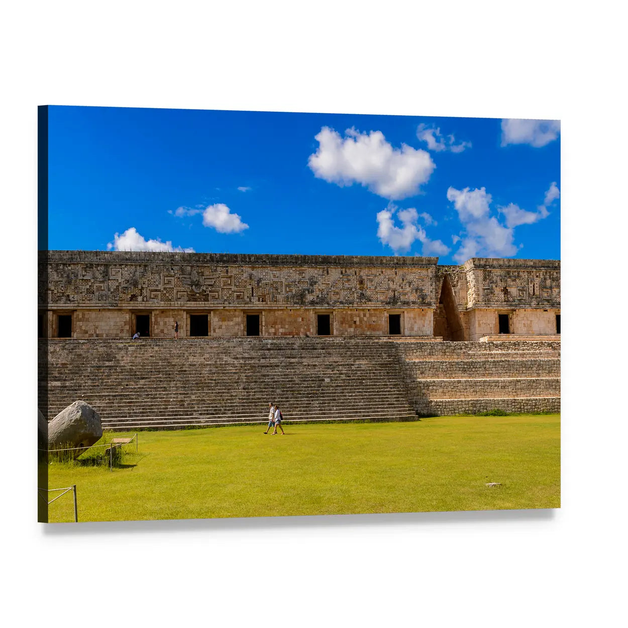 Ancient Maya City Canvas Wall Art, single panel gallery wrapped canvas, angled product view