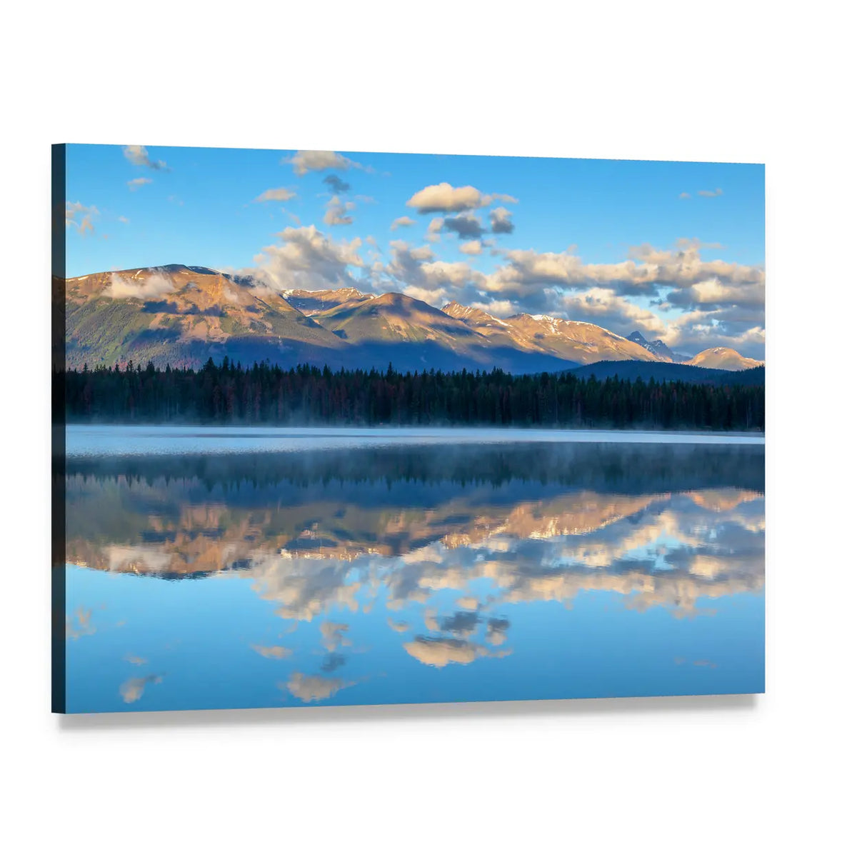 Annette Lake Landscape Canvas Wall Art, single panel gallery wrapped canvas, angled product view