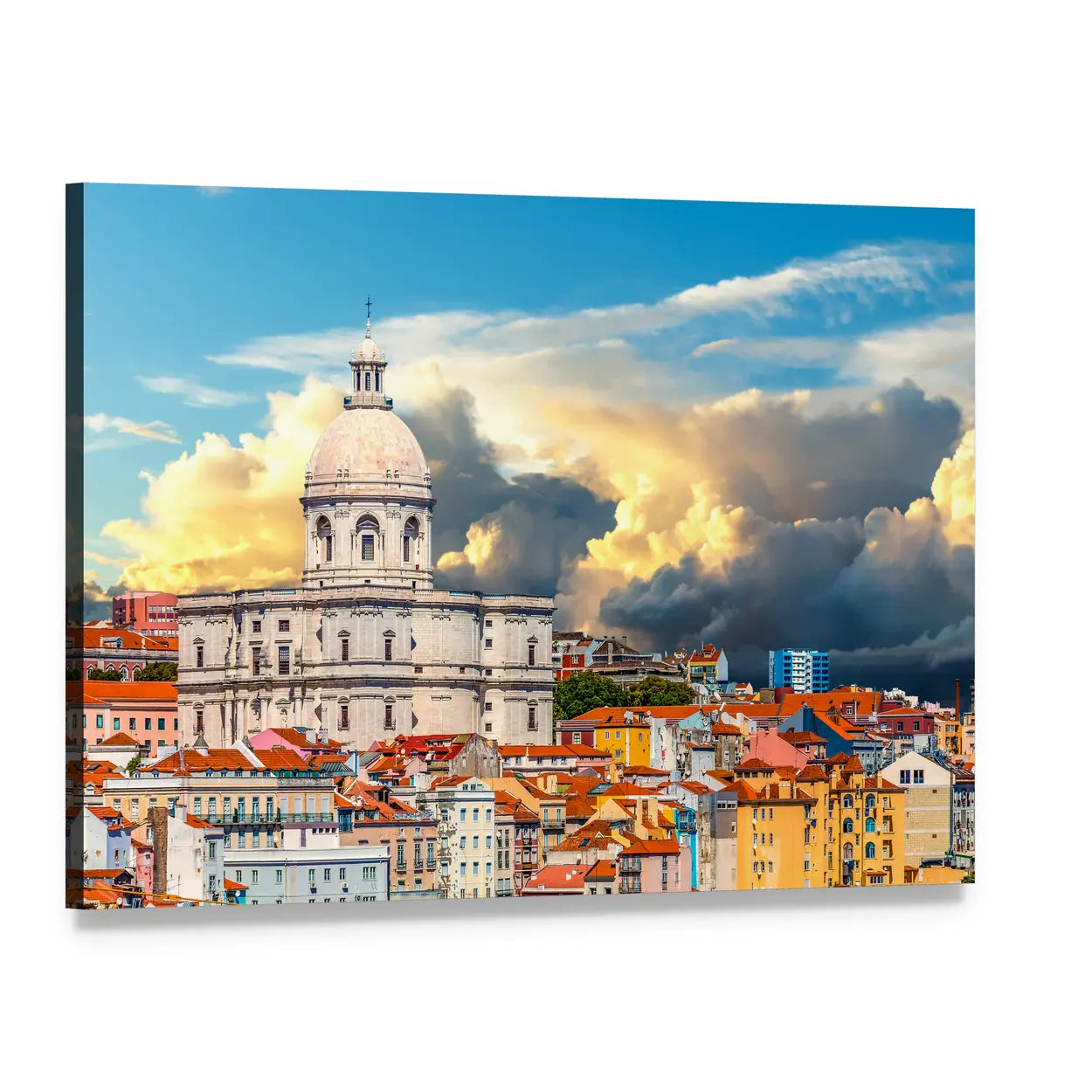 Church of Santa Engracia Canvas Wall Art, single panel gallery wrapped canvas, angled product view