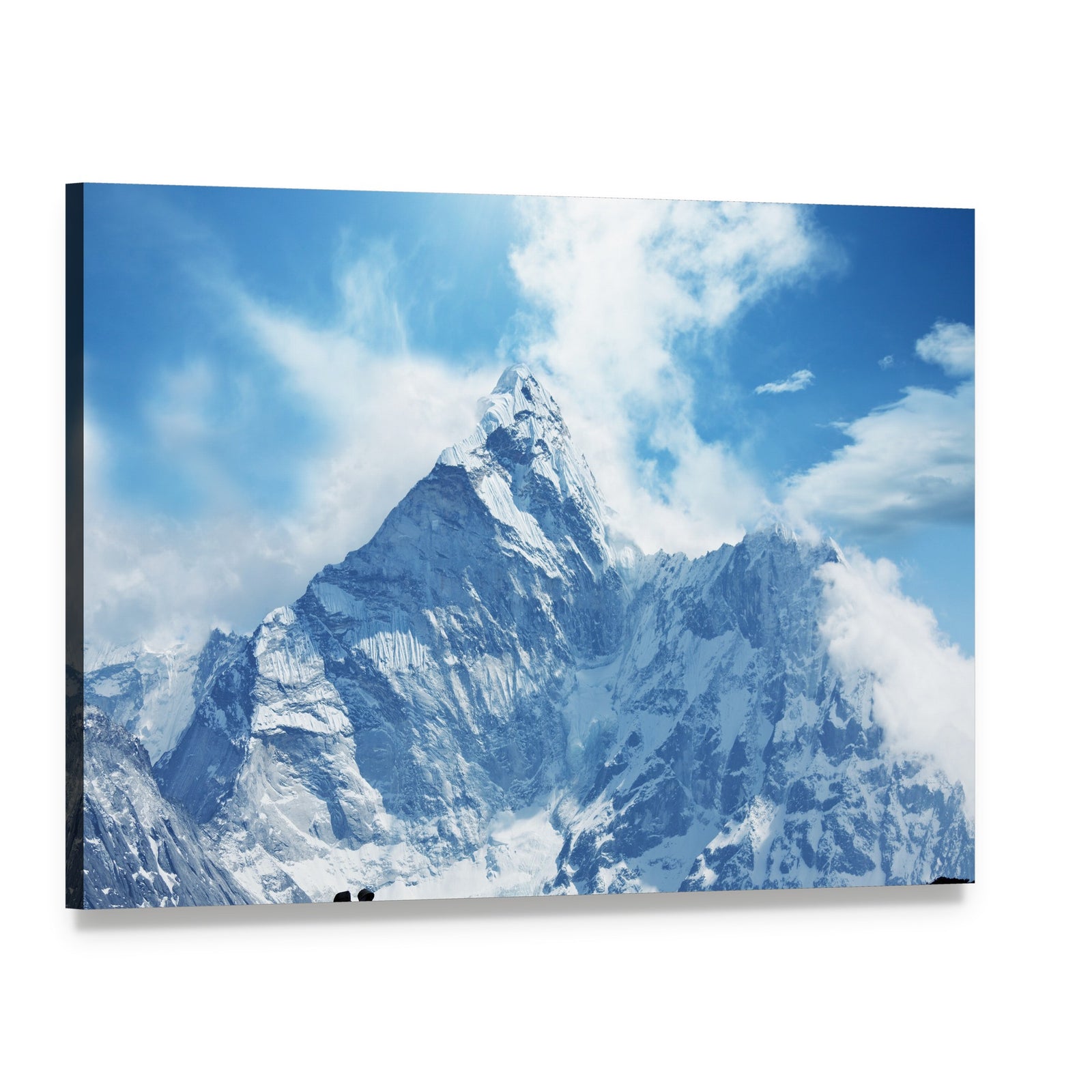 Climber on Himalaya Canvas Wall Art, single panel gallery wrapped canvas, angled product view