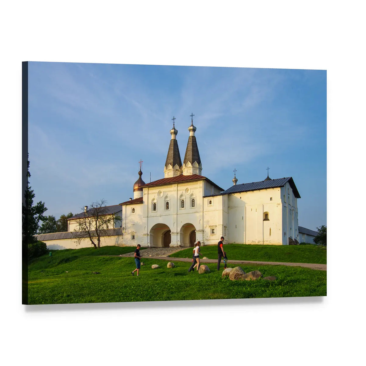Ferapontov Convent in Summer Canvas Wall Art, single panel gallery wrapped canvas, angled product view