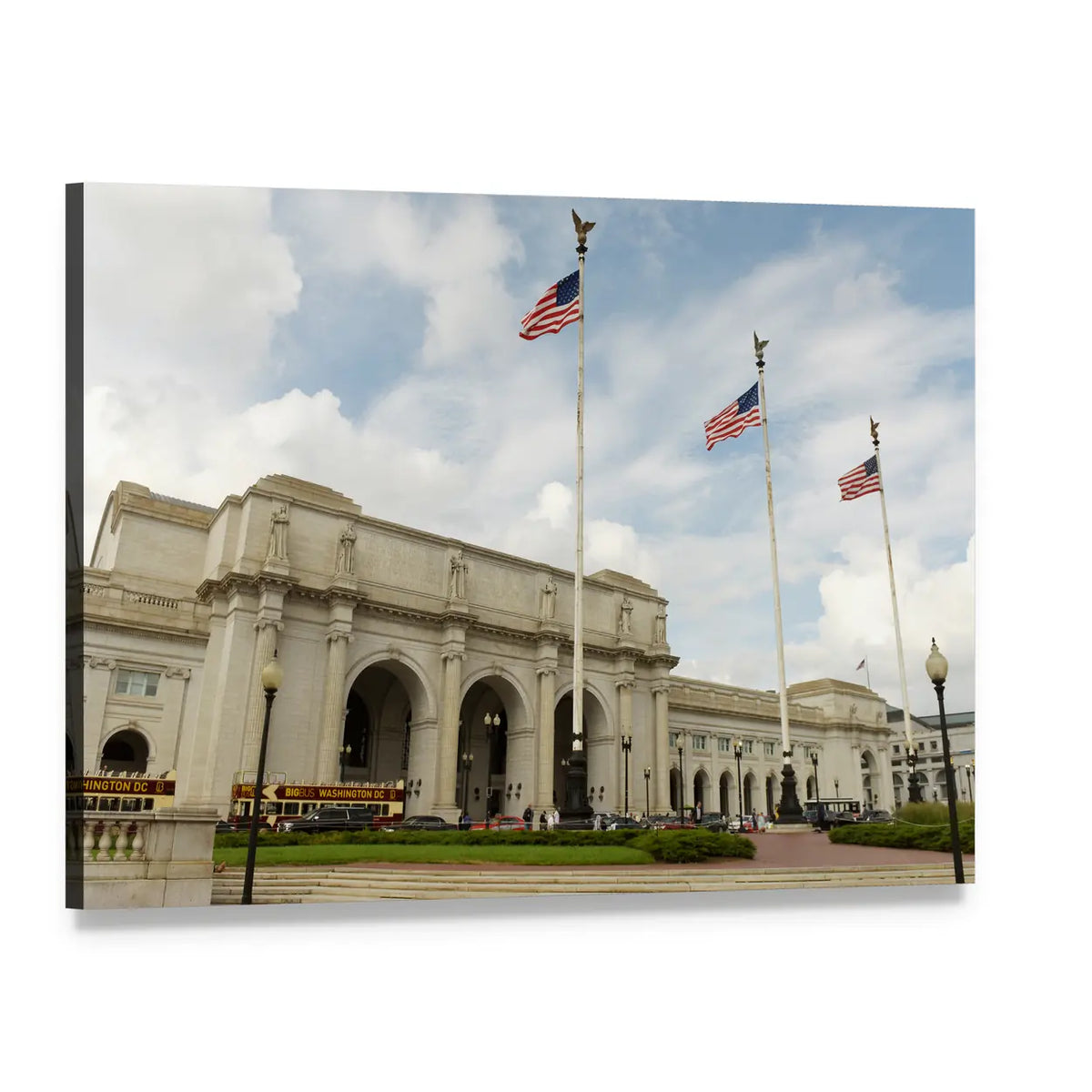Washington Union Station Canvas Wall Art, single panel gallery wrapped canvas, angled product view