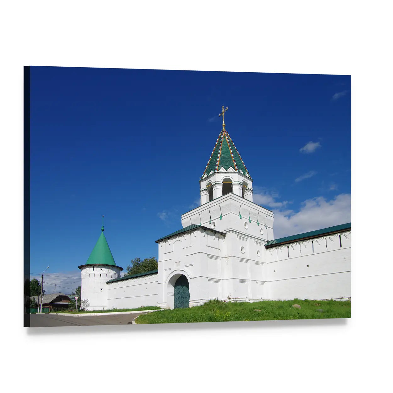 Ipatyevsky Monastery with Green Domes Canvas Wall Art, single panel gallery wrapped canvas, angled product view