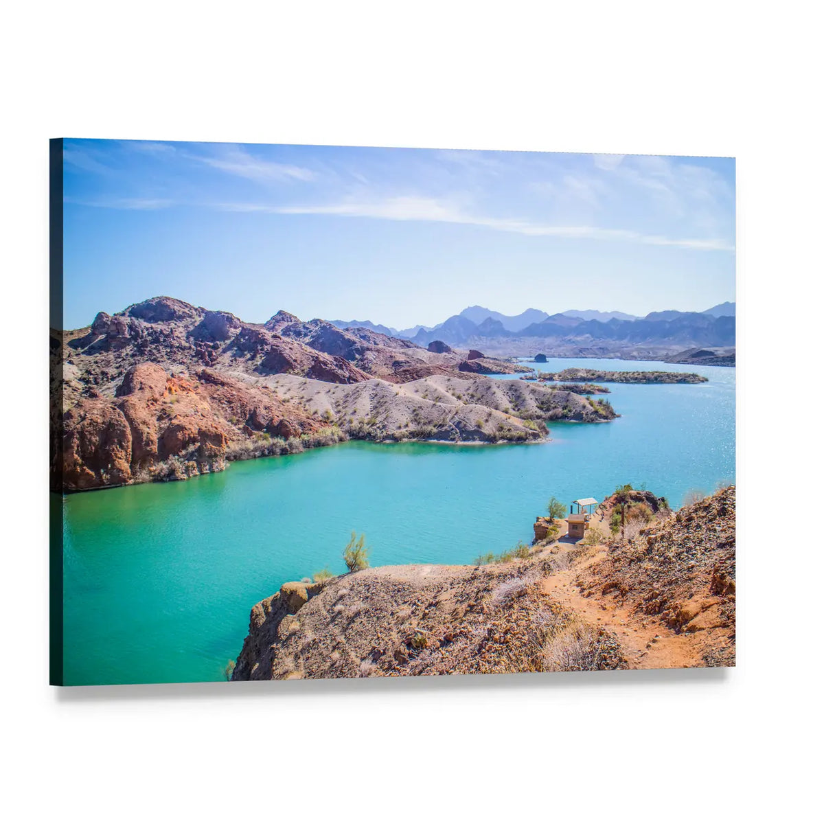 Balanced Rock Cove Canvas Wall Art, single panel gallery wrapped canvas, angled product view