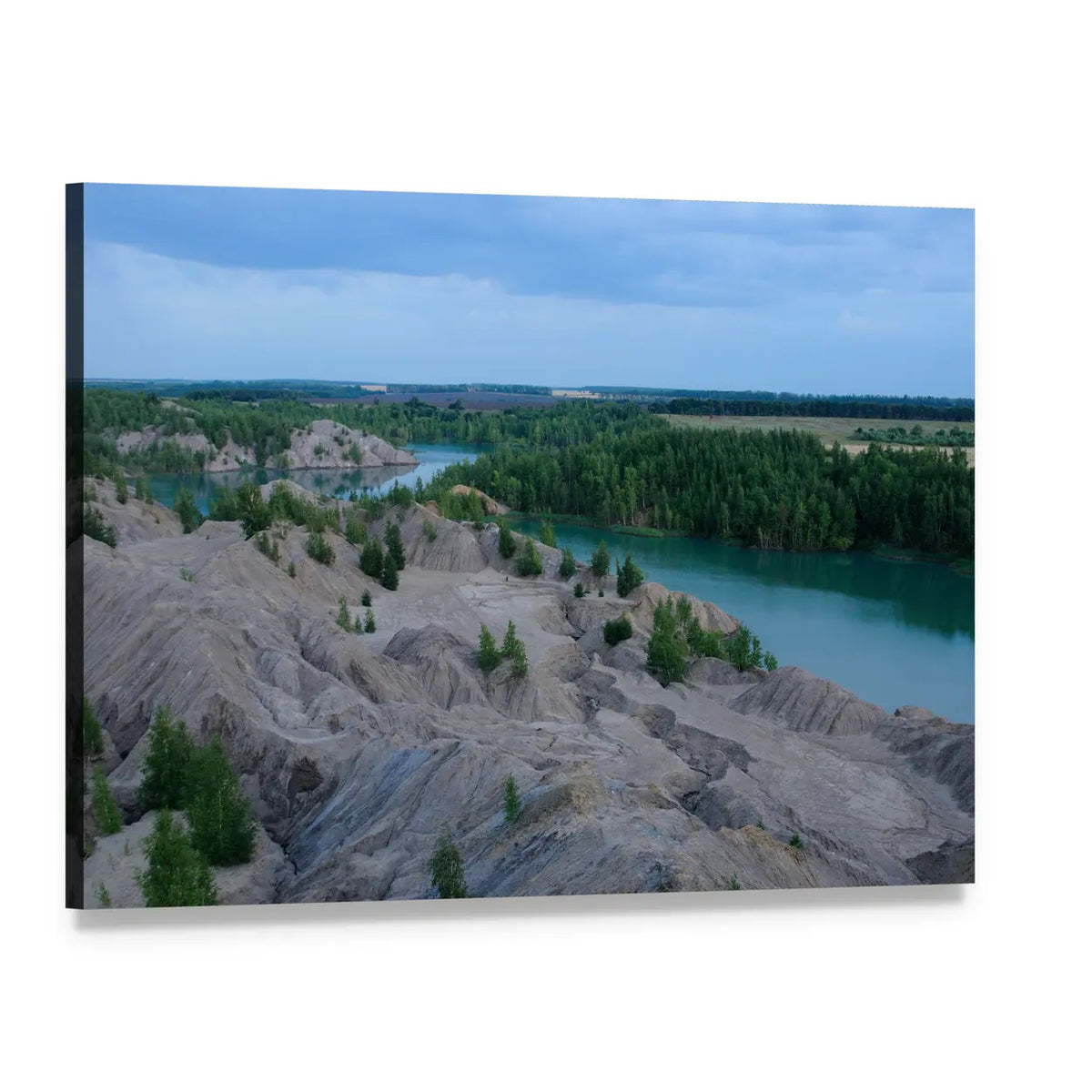 Ushakov Open Pits in Tula Region Russia Canvas Wall Art, single panel gallery wrapped canvas, angled product view