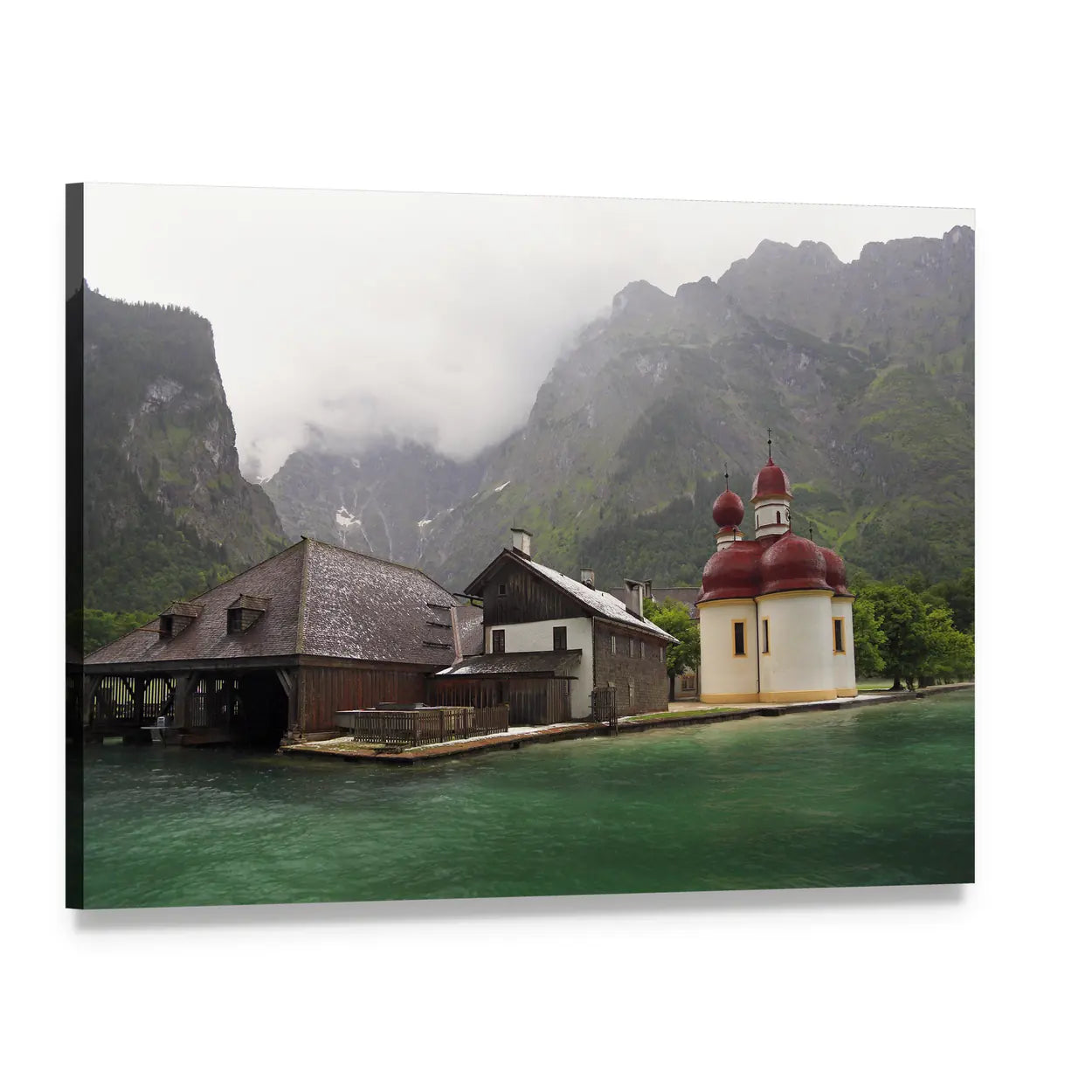 Monastery of St. Bartholomew Canvas Wall Art, single panel gallery wrapped canvas, angled product view
