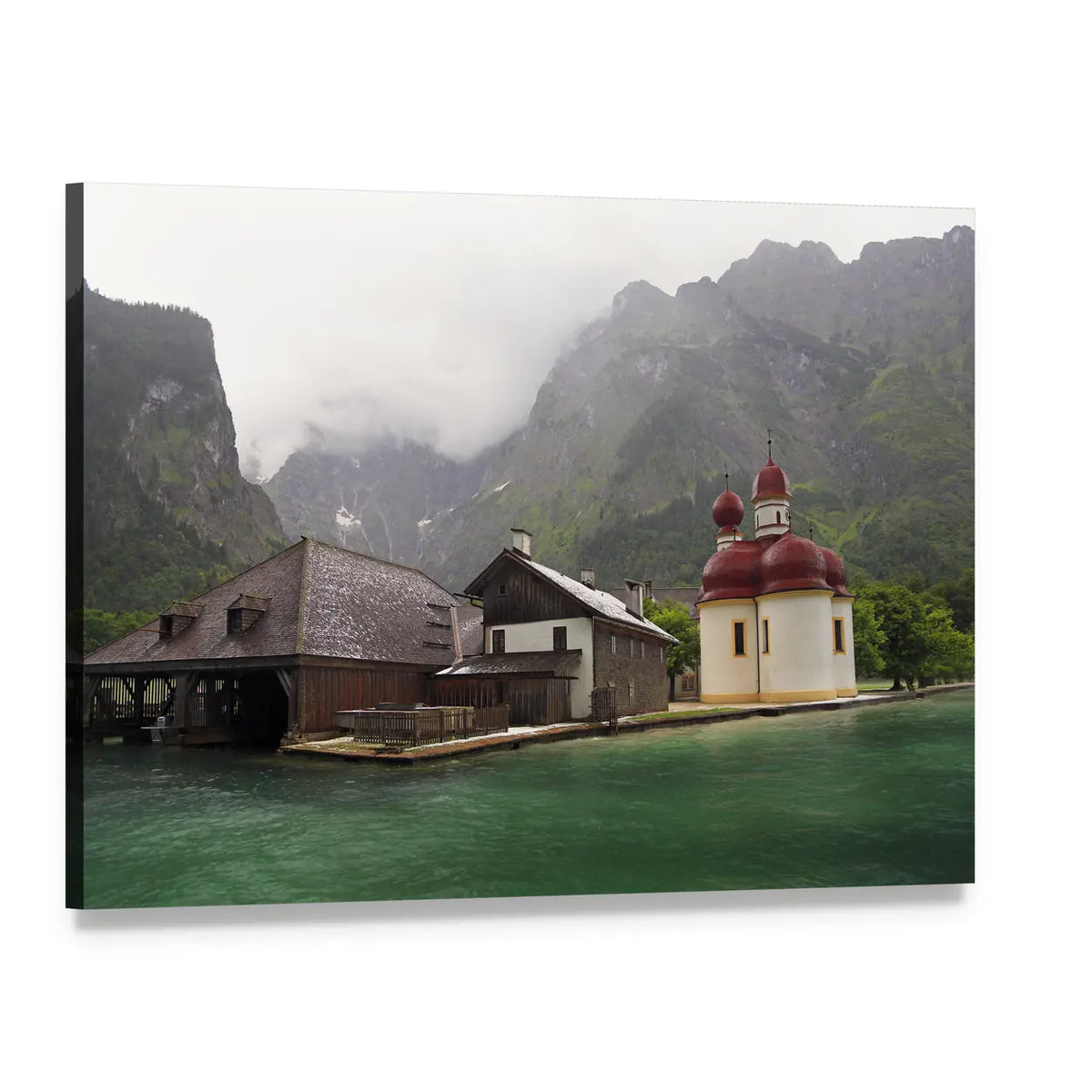 Monastery of St. Bartholomew Canvas Wall Art, single panel gallery wrapped canvas, angled product view