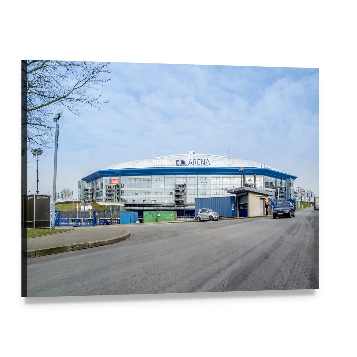 Veltins Arena Germany Canvas Wall Art, single panel gallery wrapped canvas, angled product view
