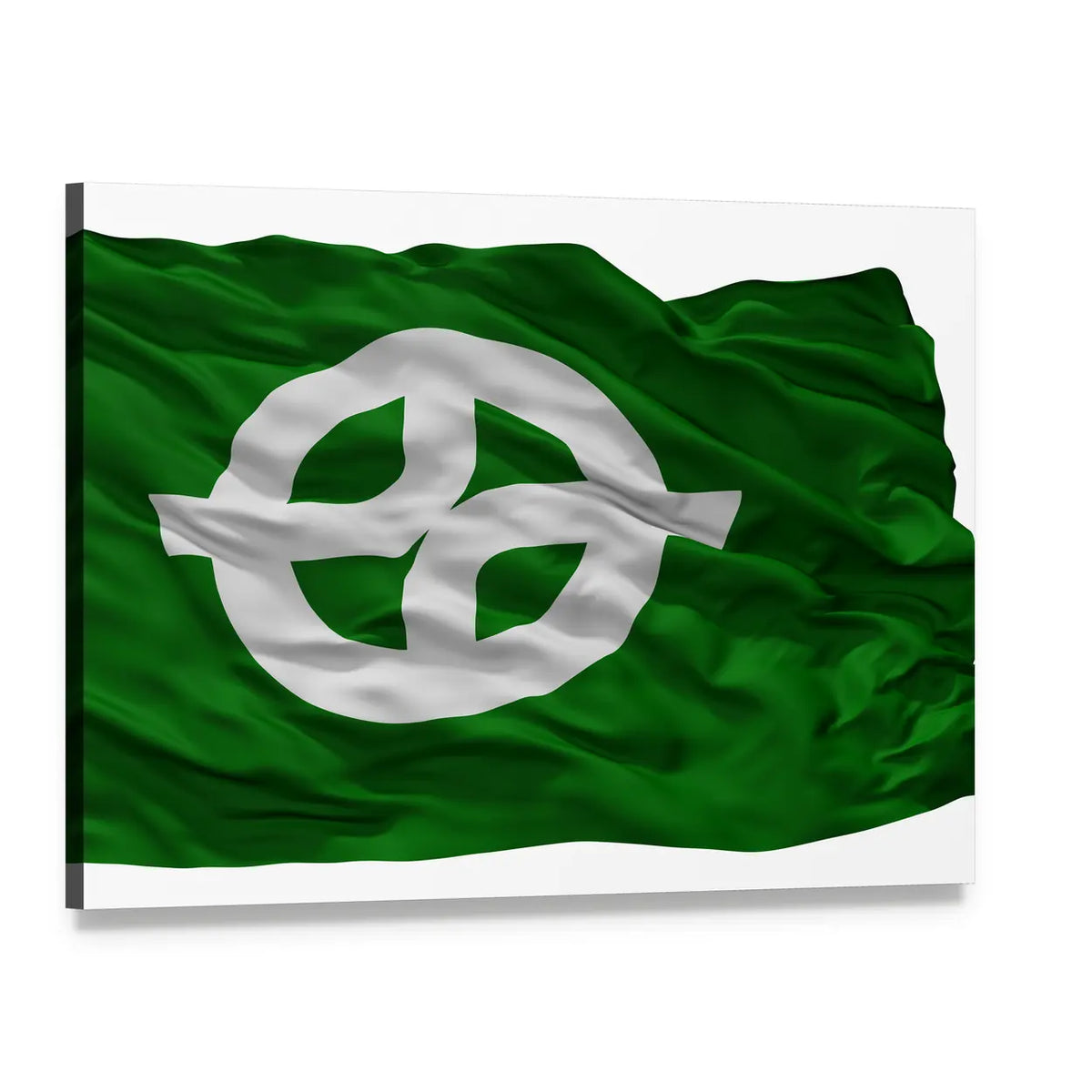 Kyotanabe City Flag Canvas Wall Art, single panel gallery wrapped canvas, angled product view