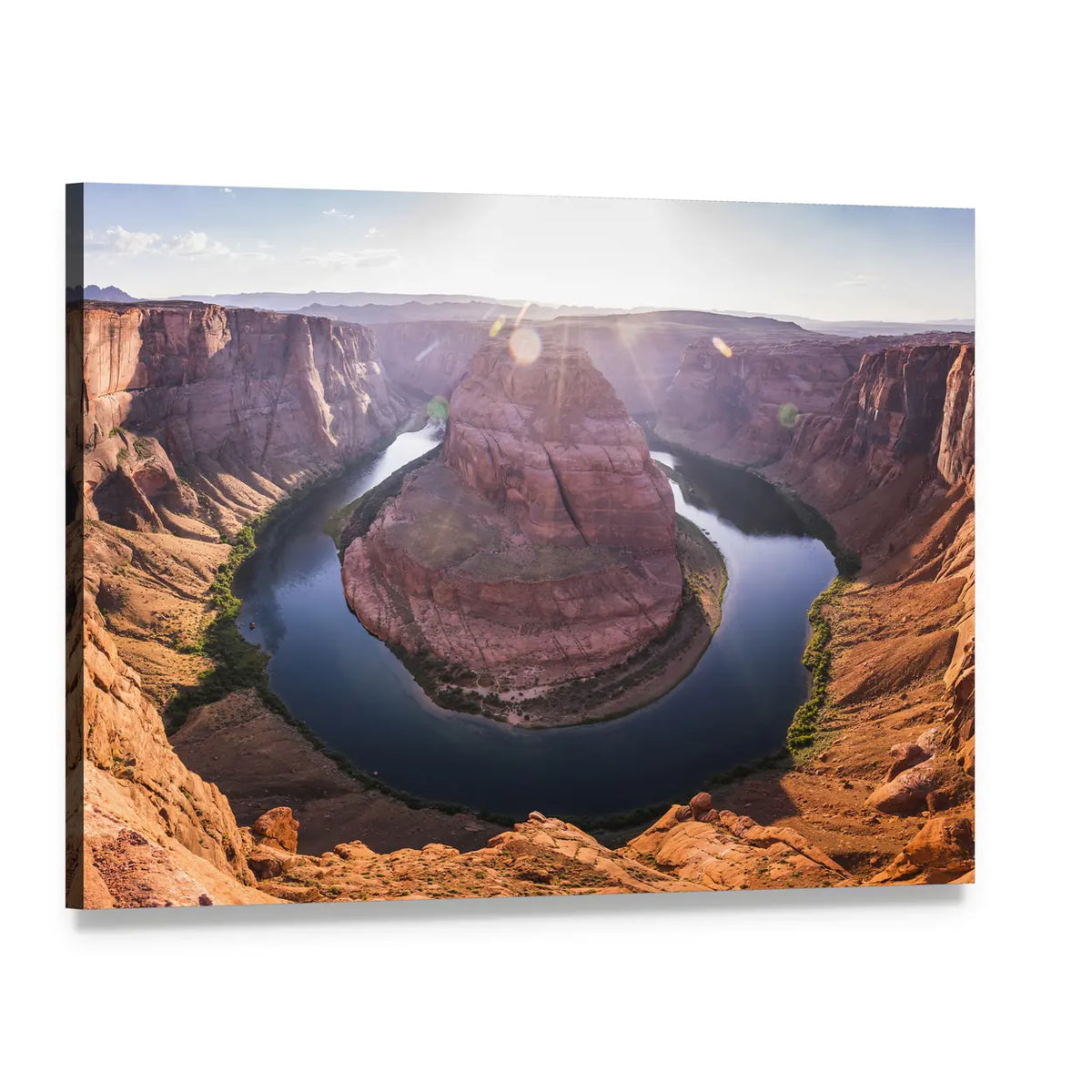Horseshoe Bend at Sunset, Arizona Canvas Wall Art, single panel gallery wrapped canvas, angled product view