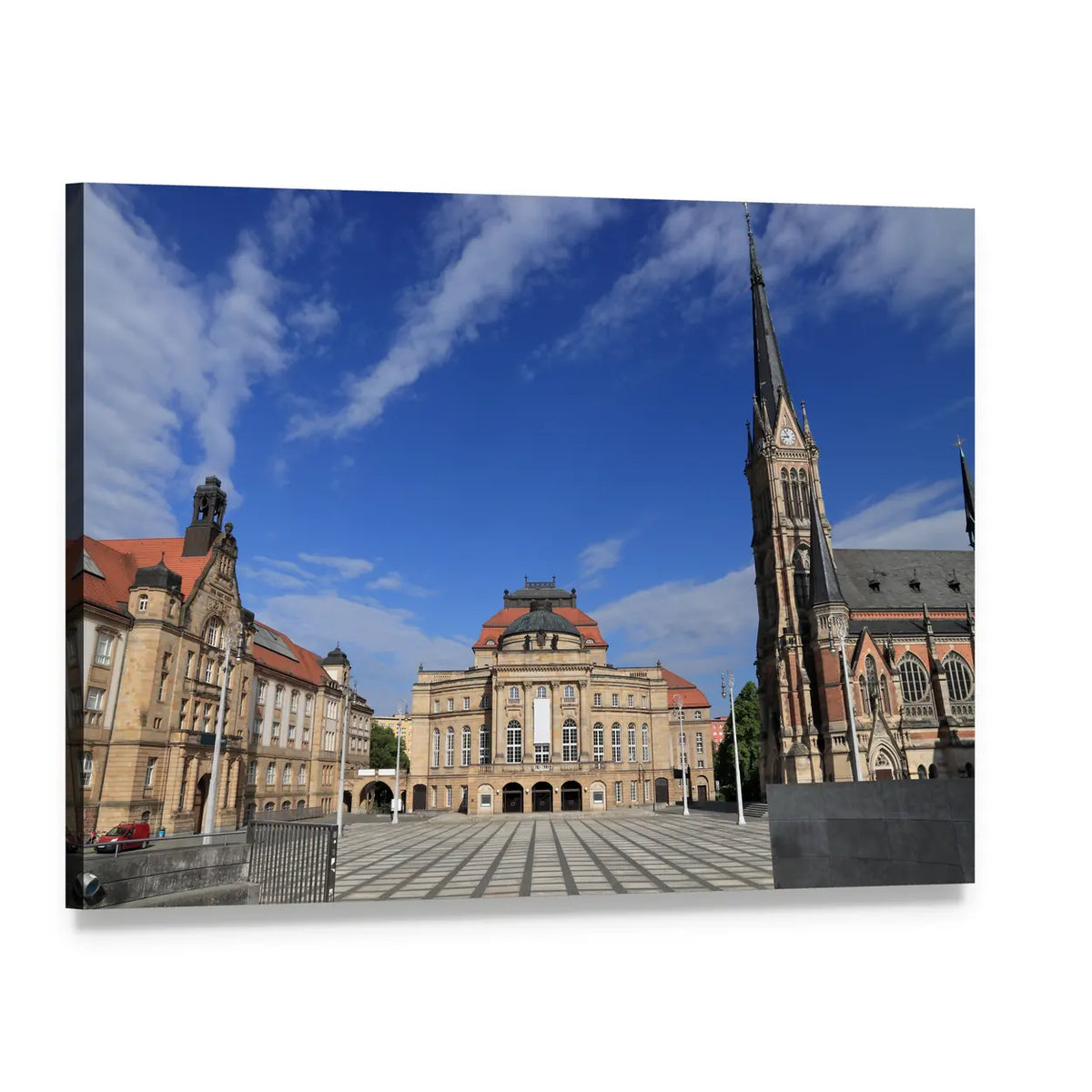 Theatre Square Germany Canvas Wall Art, single panel gallery wrapped canvas, angled product view
