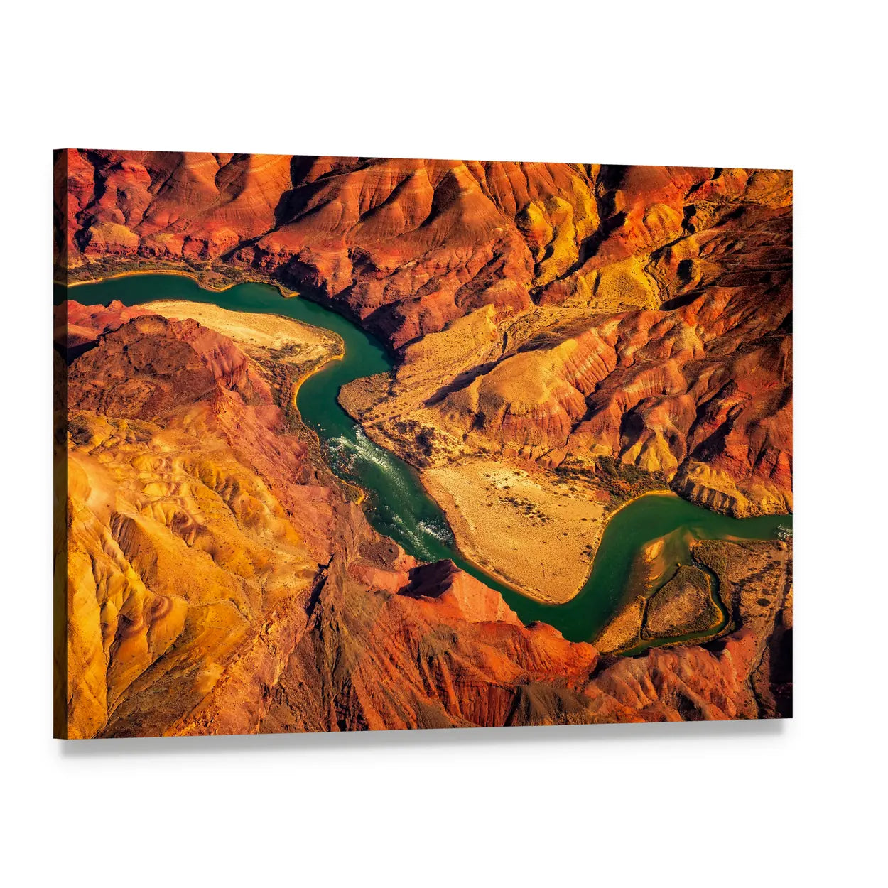 Colorado River, Grand Canyon Canvas Wall Art, single panel gallery wrapped canvas, angled product view