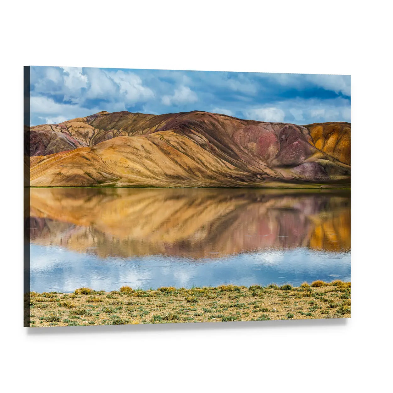 Bulunkul Lake In Pamir In Tajikistan Canvas Wall Art, single panel gallery wrapped canvas, angled product view
