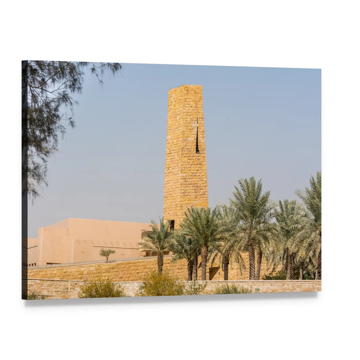 Diraiyah Stone Fortress Canvas Wall Art, single panel gallery wrapped canvas, angled product view