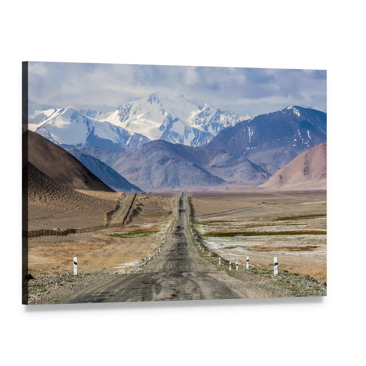 Pamir Highway In Tajikistan Canvas Wall Art, single panel gallery wrapped canvas, angled product view