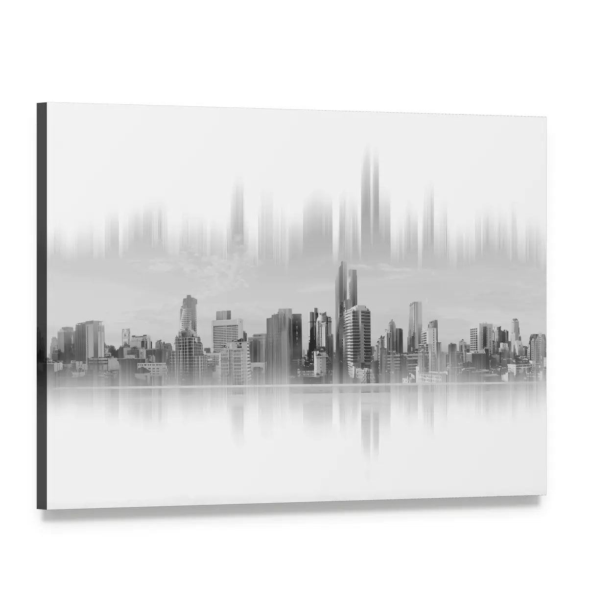 City Network Connection Canvas Wall Art, single panel gallery wrapped canvas, angled product view