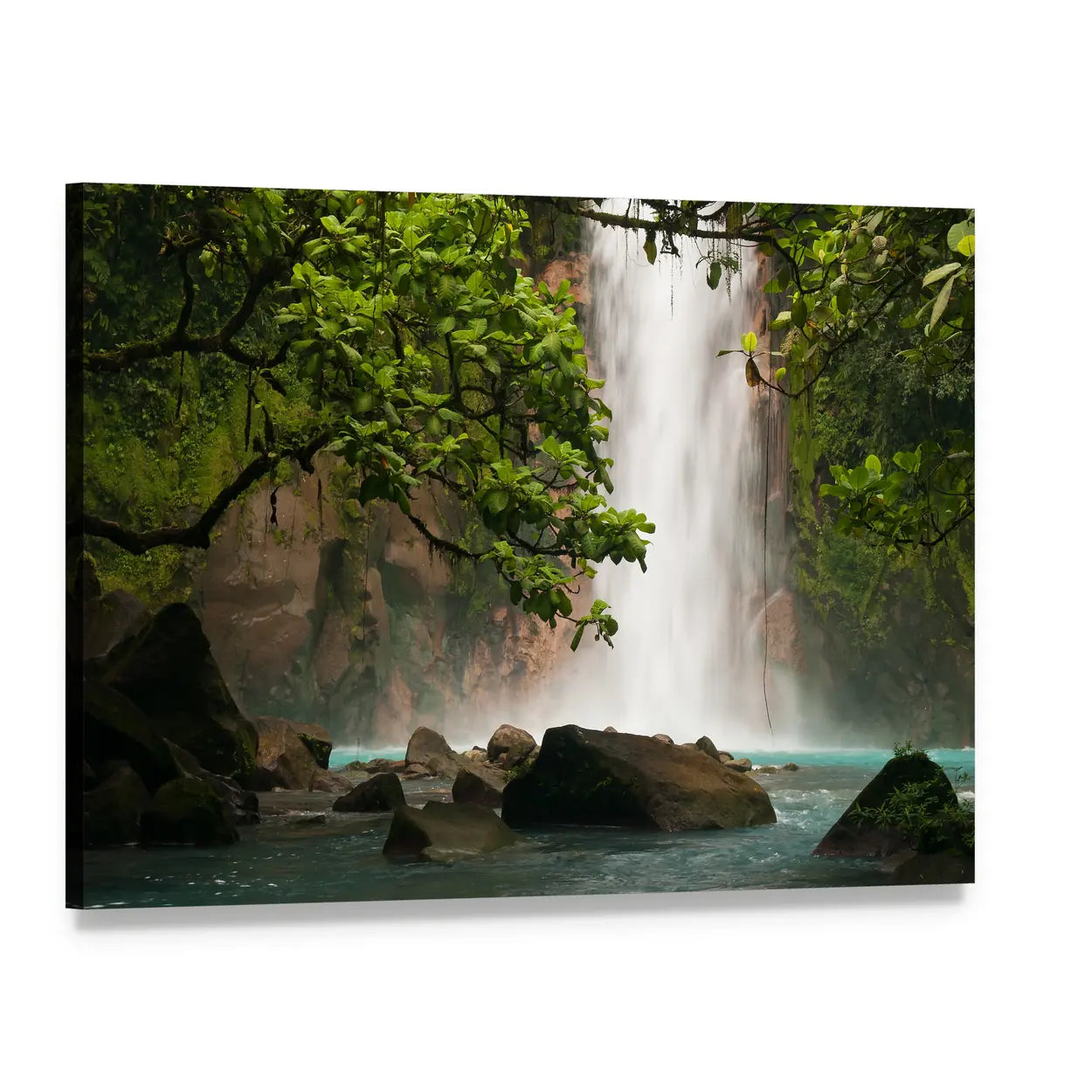 Celestial Waterfall Canvas Wall Art, single panel gallery wrapped canvas, angled product view