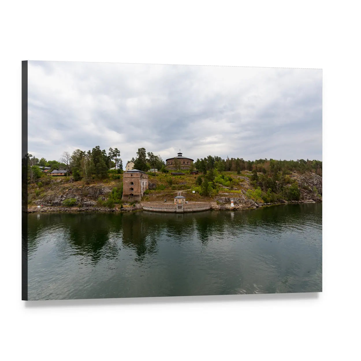 Oscar Fredriksborgs Fortification on Island Canvas Wall Art, single panel gallery wrapped canvas, angled product view
