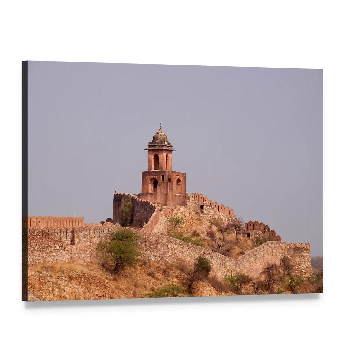 Jaigarh Fort Near Jaipur Canvas Wall Art, single panel gallery wrapped canvas, angled product view
