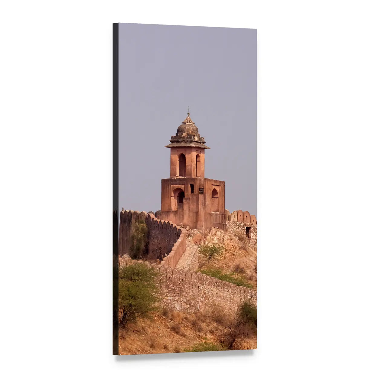 Jaigarh Fort Tower and Winding Vertical Canvas Wall Art, 1 panel 1 Vertical layout gallery wrapped canvas set, angled product view