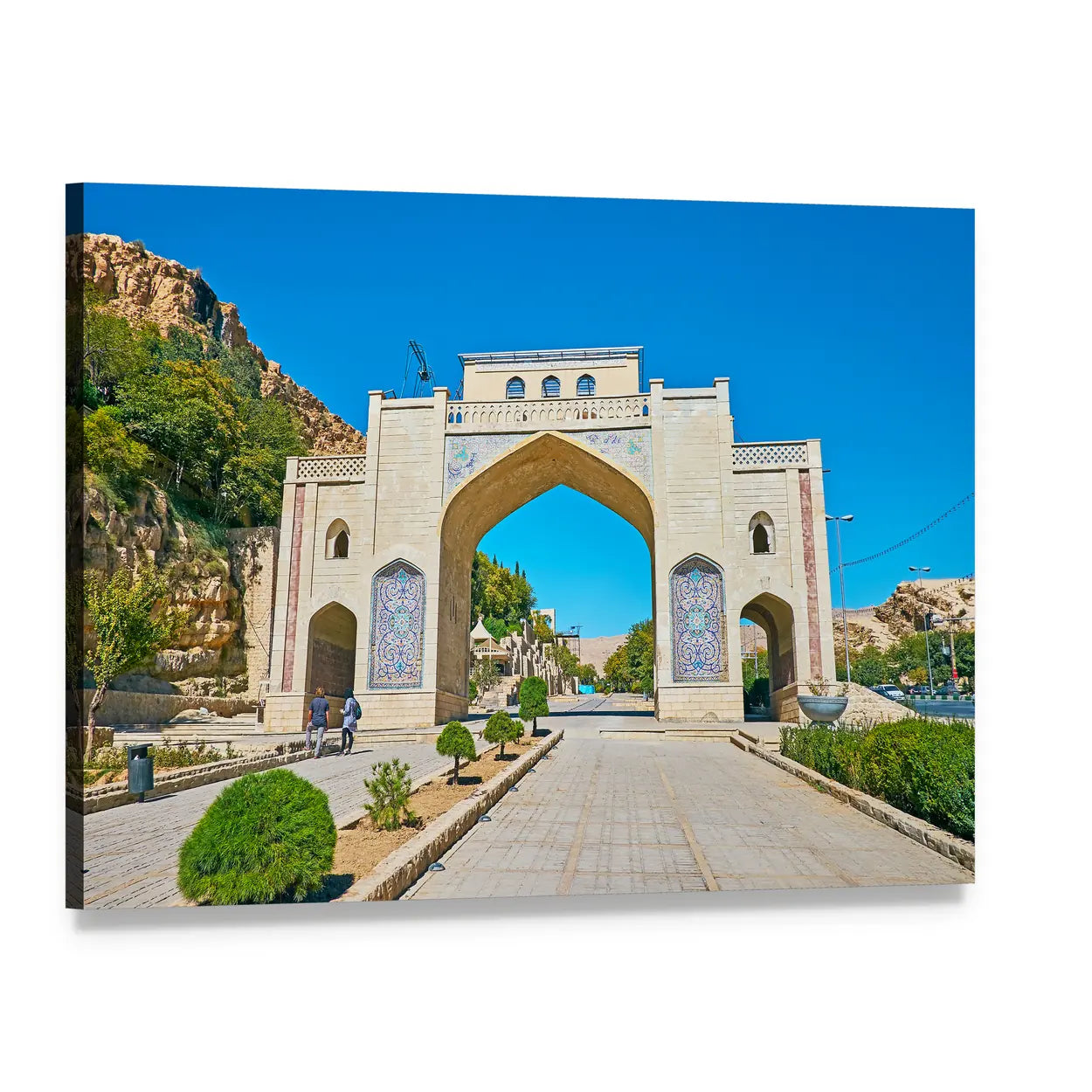 Quran Gate, Iran Canvas Wall Art, single panel gallery wrapped canvas, angled product view