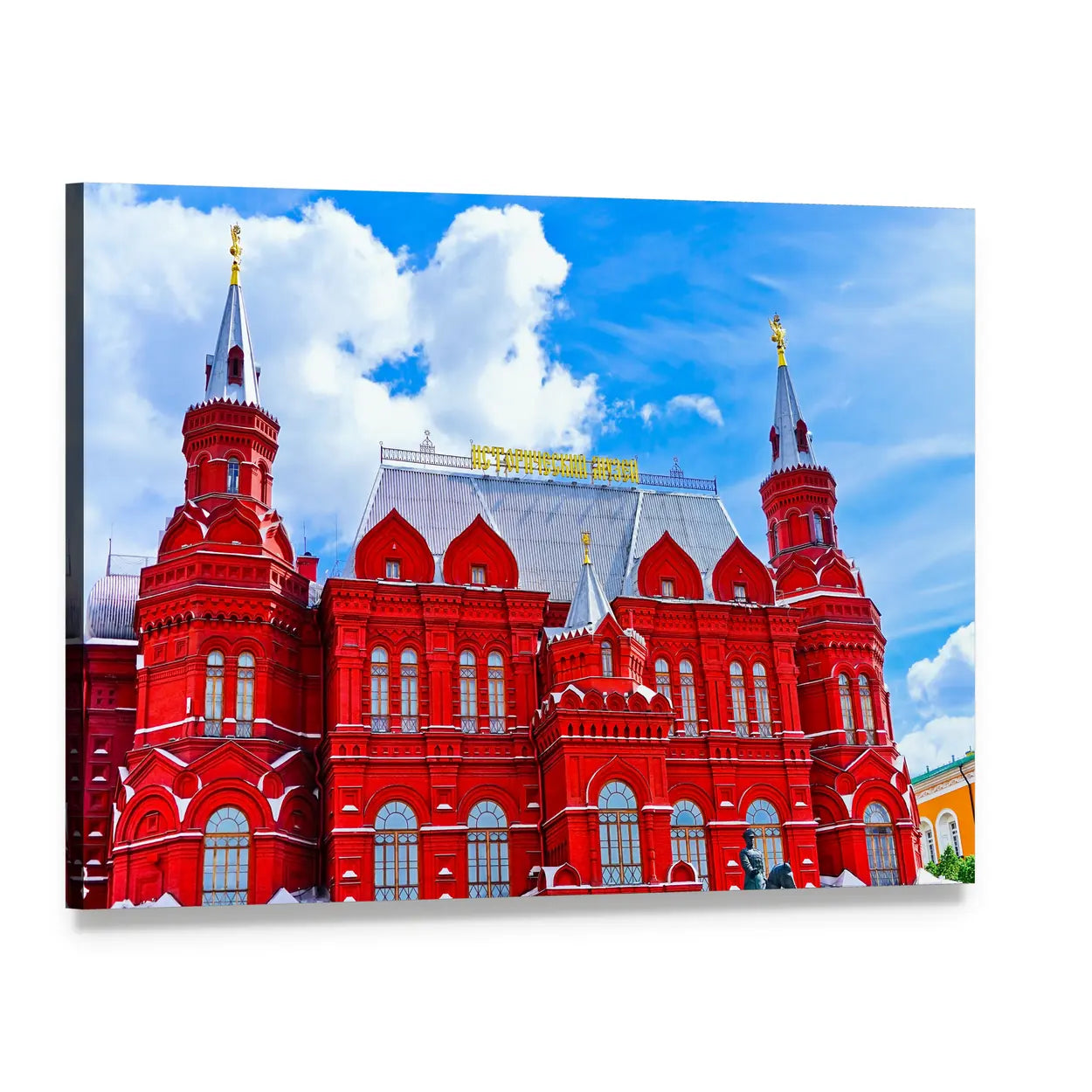 State Historical Museum, Manezhnaya Square Canvas Wall Art, single panel gallery wrapped canvas, angled product view