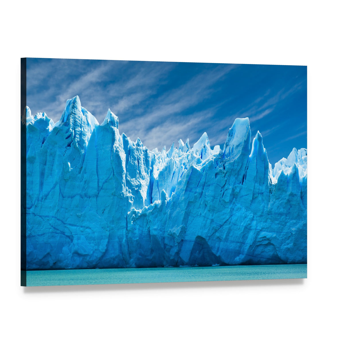 Perito Moreno Glacier Patagonia Argentina Canvas Wall Art, single panel gallery wrapped canvas, angled product view