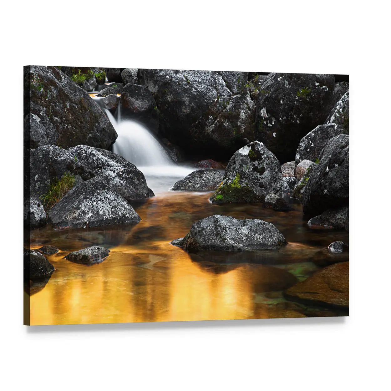 The Macieira River In Peneda Geres National Park Portugal Canvas Wall Art, single panel gallery wrapped canvas, angled product view