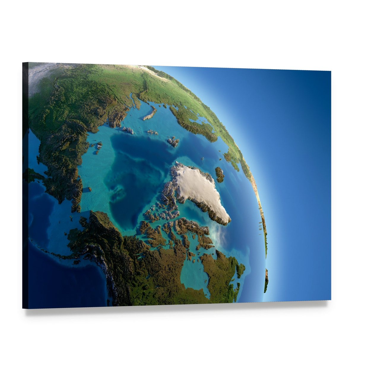 Fragment of Earth Canvas Wall Art, single panel gallery wrapped canvas, angled product view