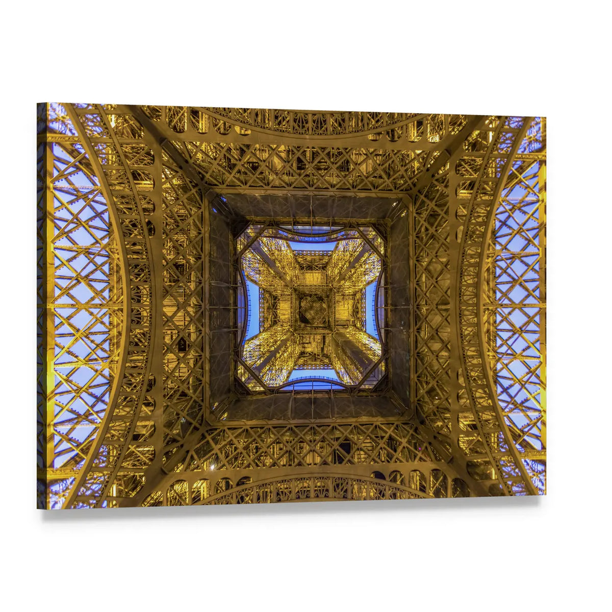 Internal Structure of the Eiffel Tower, Paris Canvas Wall Art, single panel gallery wrapped canvas, angled product view