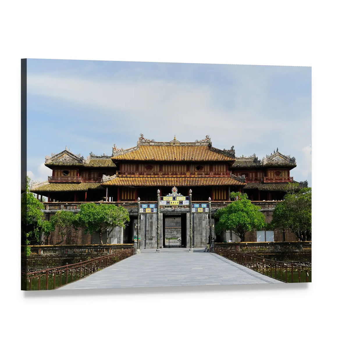 Emperor Palace Complex Canvas Wall Art, single panel gallery wrapped canvas, angled product view