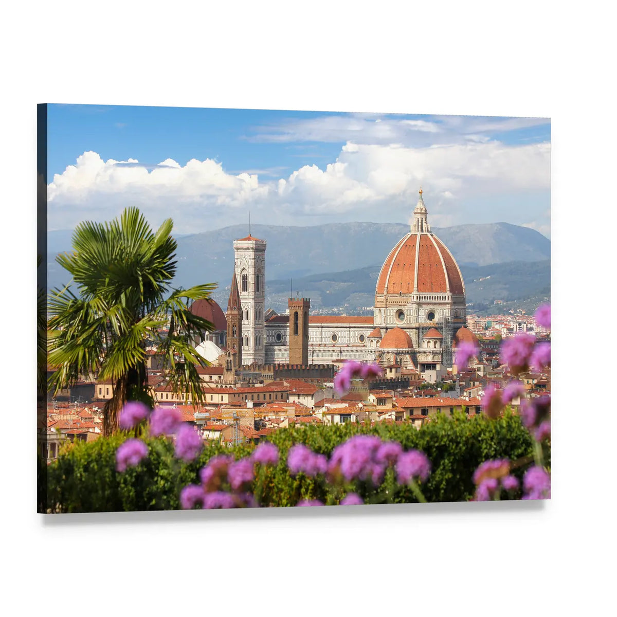 Florence in Spring Canvas Wall Art, single panel gallery wrapped canvas, angled product view