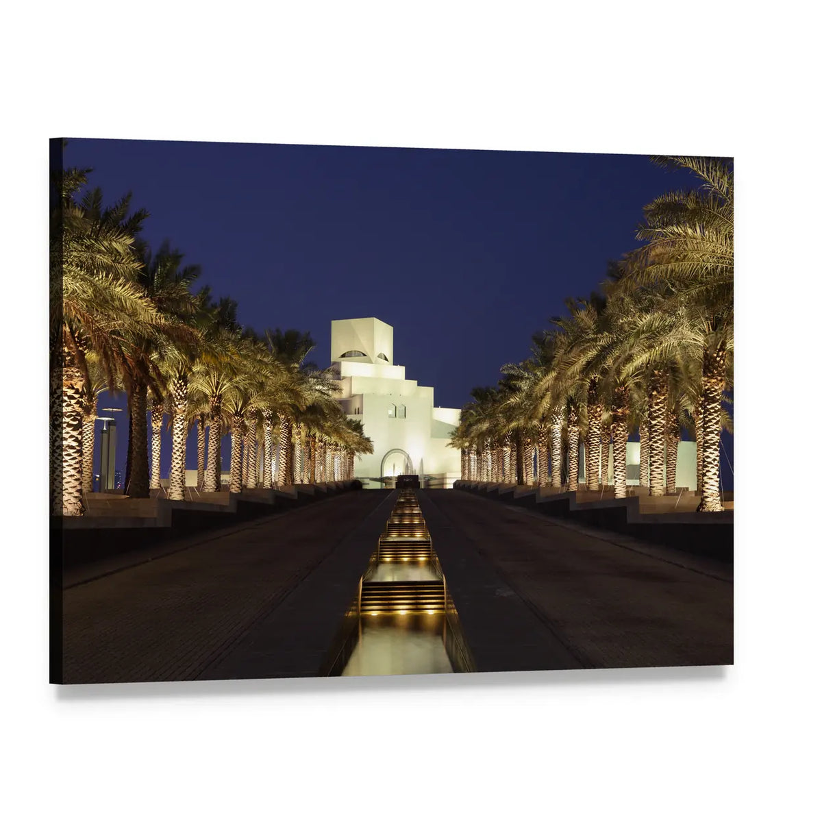Museum of Islamic , Doha Night View Canvas Wall Art, single panel gallery wrapped canvas, angled product view