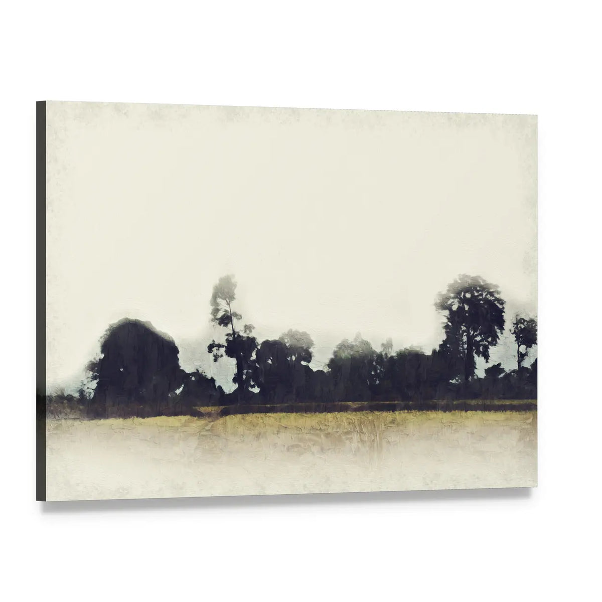 Abstract Tree and Field Canvas Wall Art, single panel gallery wrapped canvas, angled product view