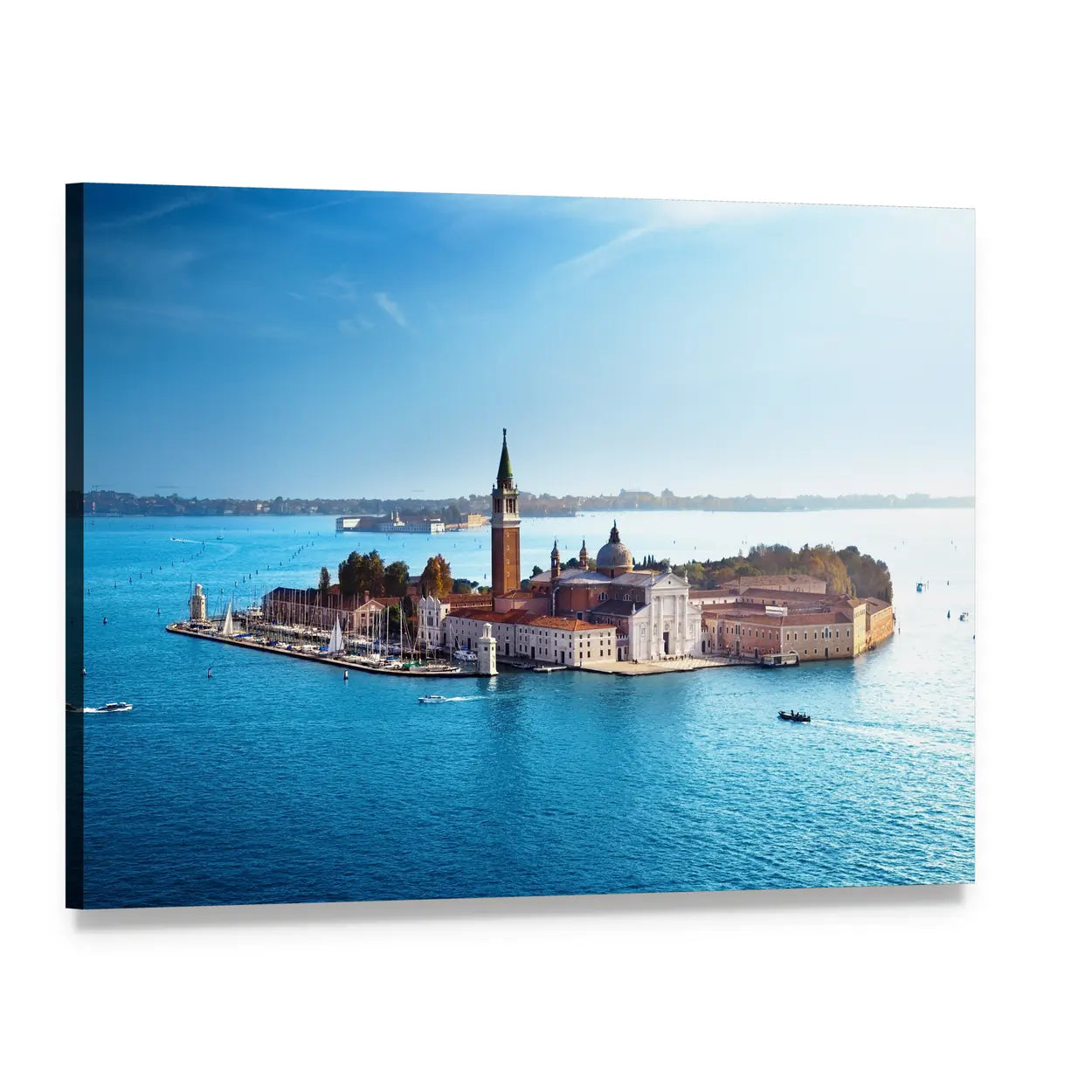 San Giorgio Island View, Venice Canvas Wall Art, single panel gallery wrapped canvas, angled product view