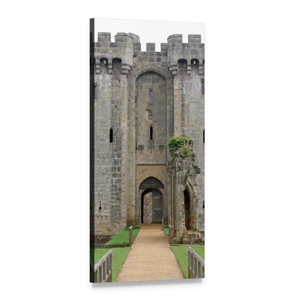 Bulwark Castle Gatehouse Vertical Canvas Wall Art, 1 panel 1 Vertical layout gallery wrapped canvas set, angled product view