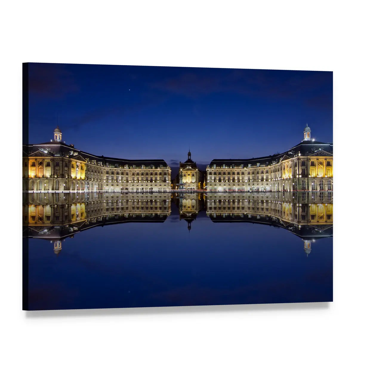 Place De La Bourse Reflection, Bordeaux Canvas Wall Art, single panel gallery wrapped canvas, angled product view
