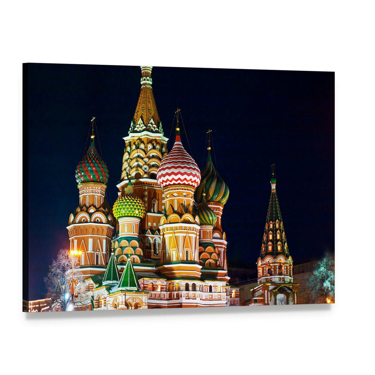 Saint Basil's Cathedral, Moscow Canvas Wall Art, single panel gallery wrapped canvas, angled product view